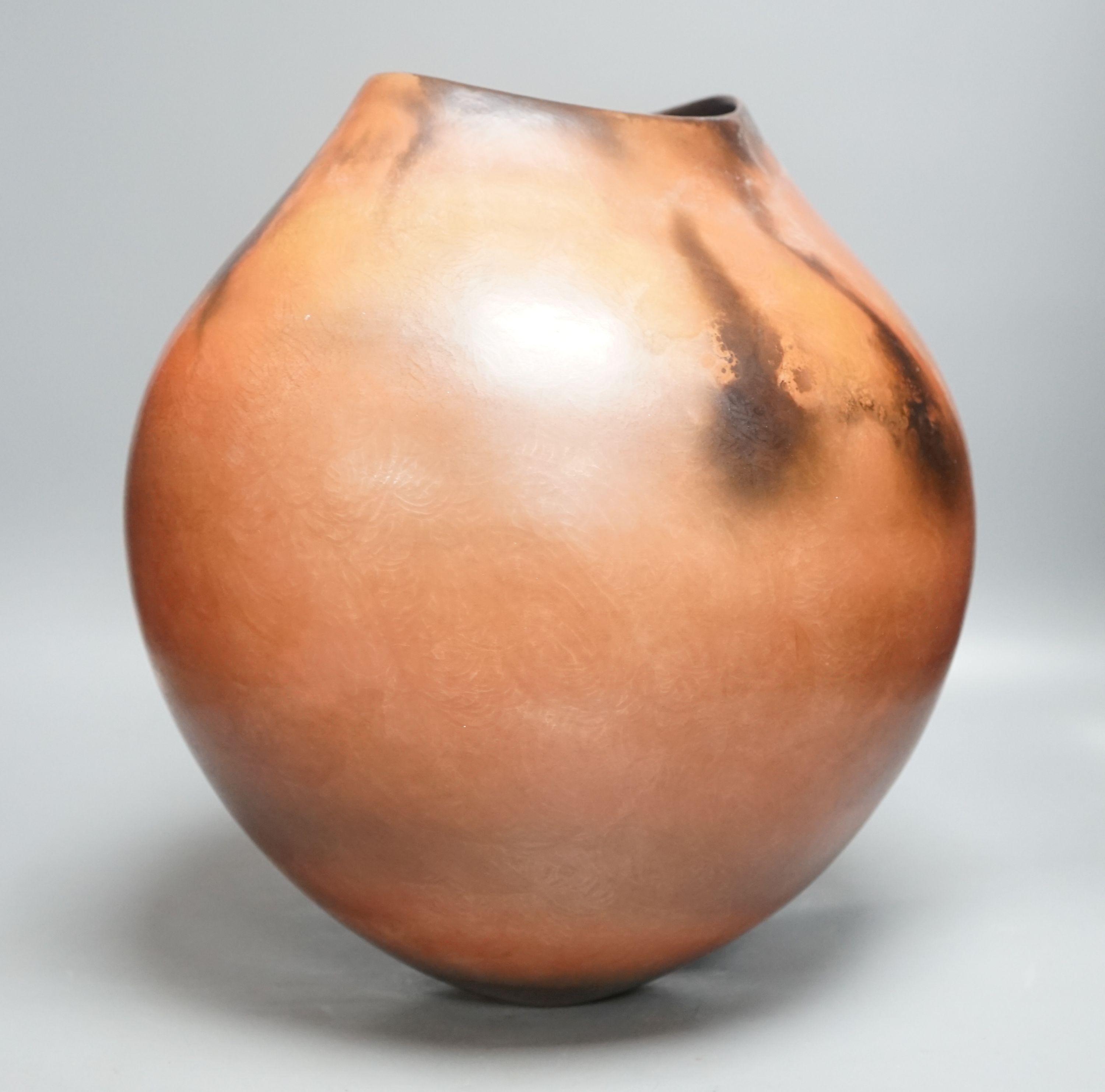 Gabrielle Koch (German, b.1948), a large burnished earthenware vase 35cm
